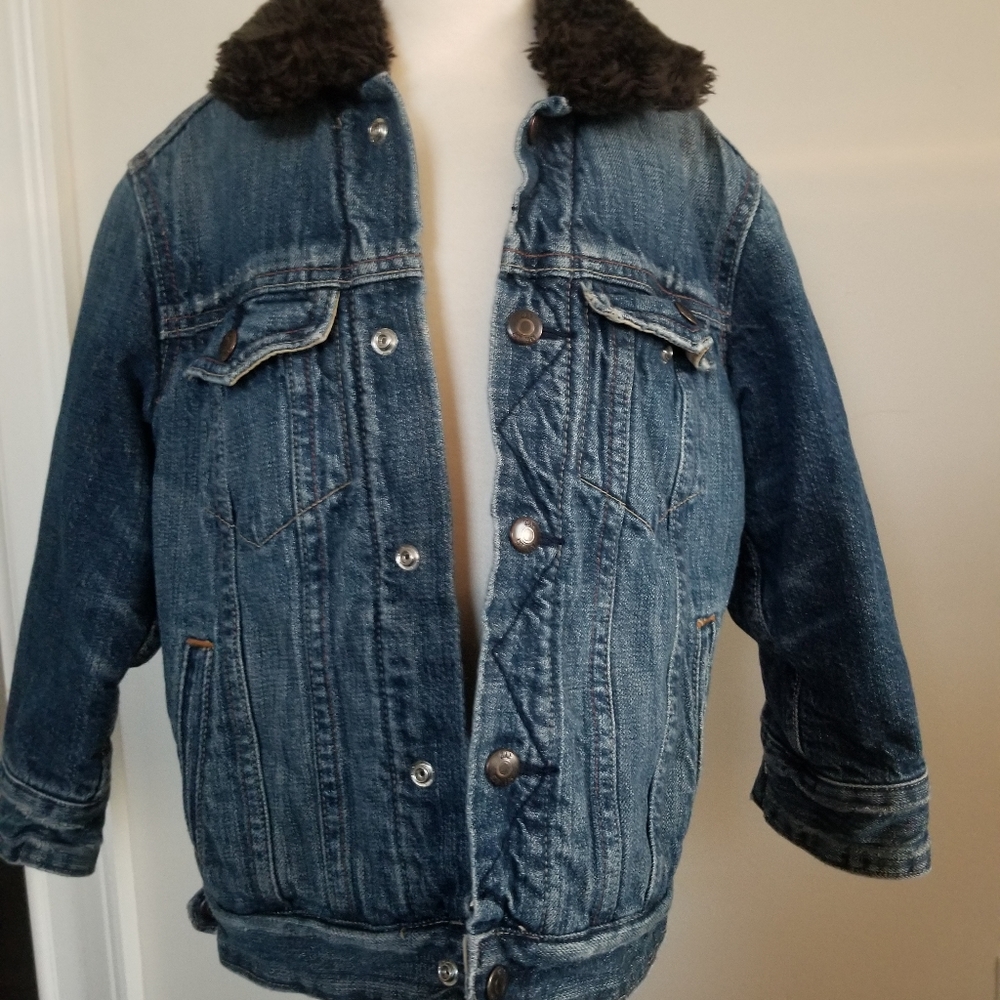 Gap kids denim jacket with Shearling